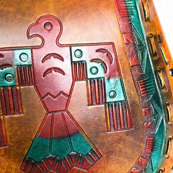 Indigenous Handmade Faux Leather Purse Bag - Picture 2 of 7